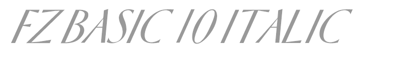 FZ BASIC 10 ITALIC
