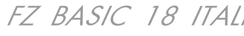 FZ BASIC 18 ITALIC