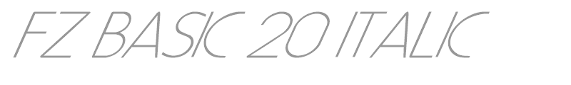 FZ BASIC 20 ITALIC