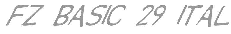 FZ BASIC 29 ITALIC