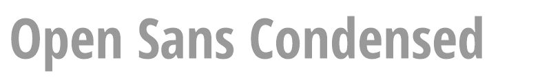 Open Sans Condensed