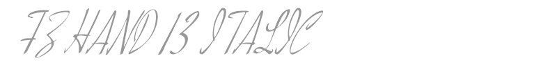 FZ HAND 13 ITALIC