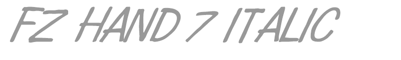 FZ HAND 7 ITALIC