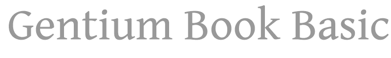 Gentium Book Basic