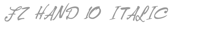 FZ HAND 10 ITALIC