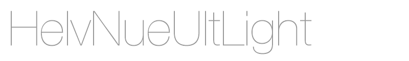 HelvNueUltLight