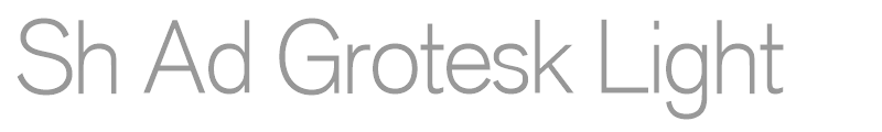 Sh Ad Grotesk Light