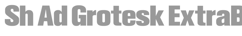 Sh Ad Grotesk ExtraBoldCond