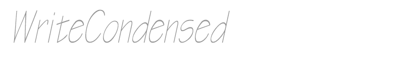 WriteCondensed