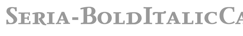 Seria-BoldItalicCaps