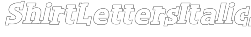 ShirtLettersItalicsHollow