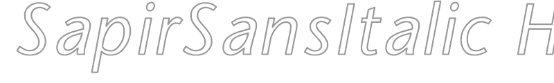 SapirSansItalic Hollow