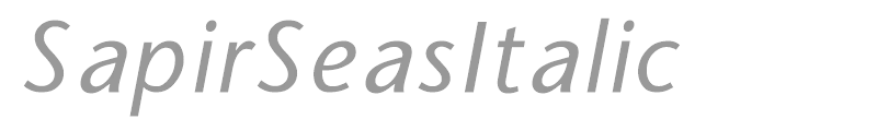 SapirSeasItalic