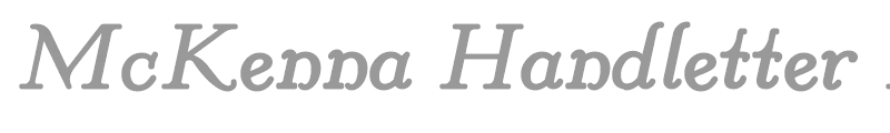McKenna Handletter NF Bold Italic
