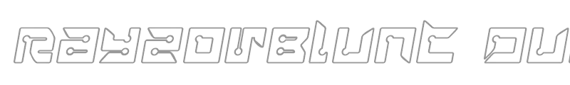 RayzorBlunt Outline Italic