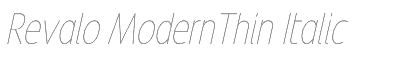Revalo ModernThin Italic