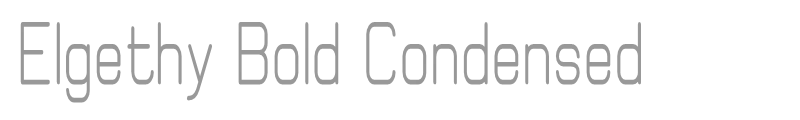Elgethy Bold Condensed