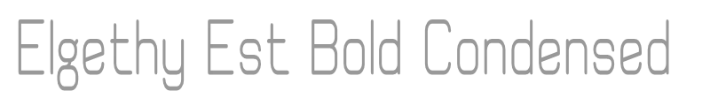 Elgethy Est Bold Condensed