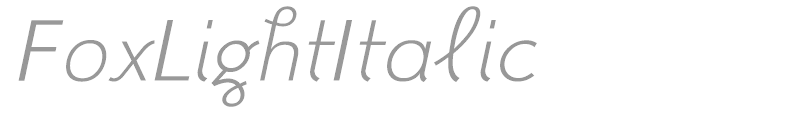 FoxLightItalic