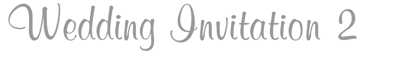Wedding Invitation 2