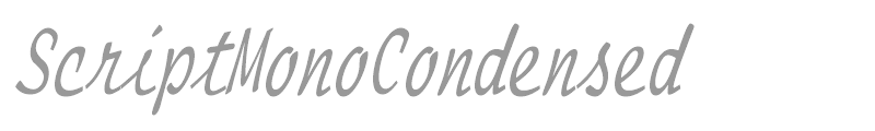 ScriptMonoCondensed