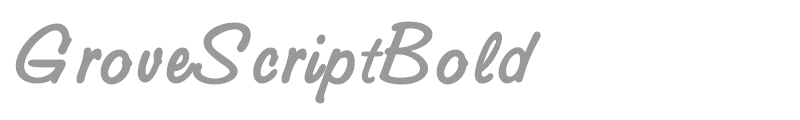 GroveScriptBold