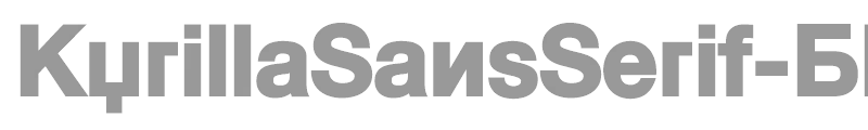 Kyrilla Sans Serif Black