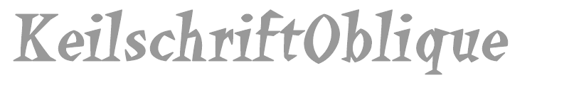 Keilschrift Oblique