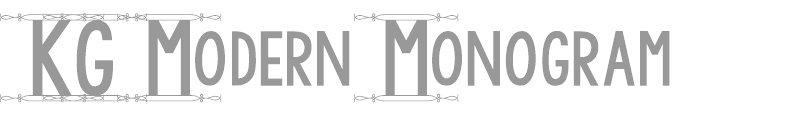 KG Modern Monogram