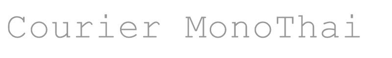 Courier MonoThai