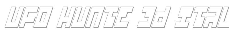 UFO Hunte 3D Italic
