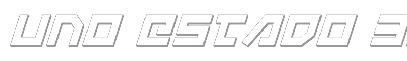 Uno Estado 3D Italic
