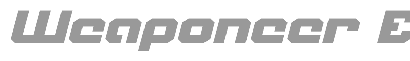 Weaponeer Expanded Italic
