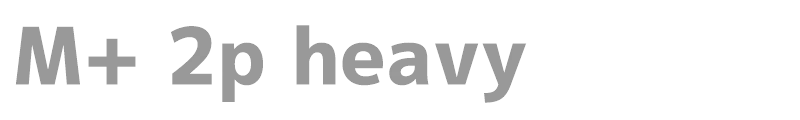 M+ 2p heavy