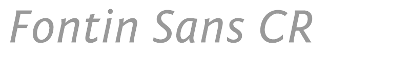 Fontin Sans CR