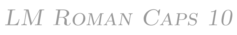 Latin Modern Roman Caps