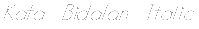 Kata Bidalan Italic