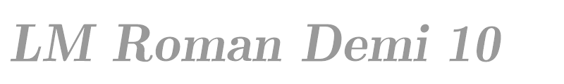 Latin Modern Roman Demi