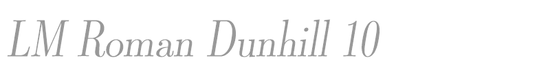 Latin Modern Roman Dunhill