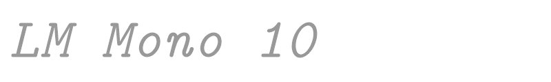 Latin Modern Mono