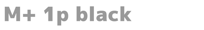 M+ 1p black