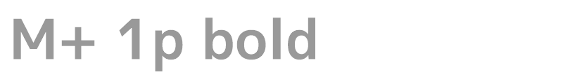 M+ 1p bold