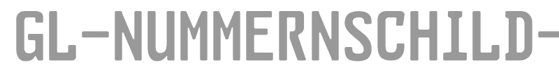 GL-Nummernschild-Eng