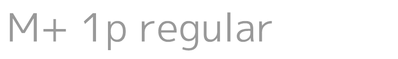 M+ 1p regular