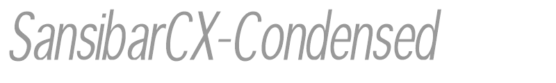 SansibarCX-Condensed