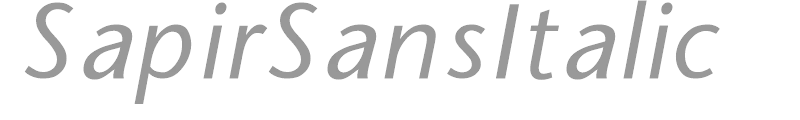 SapirSansItalic