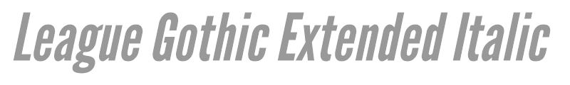 League Gothic Extended Italic
