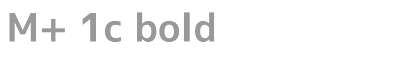 M+ 1c bold
