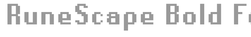 RuneScape Bold Font