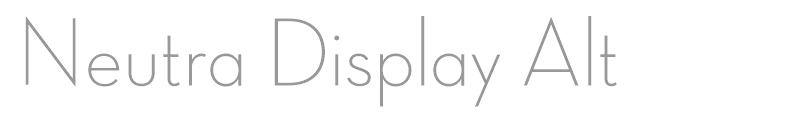 Neutra Display Alt